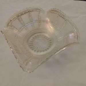 Imperial Beaded Carnival Glass Wavy Bowl Iridescent Depression Glass Design